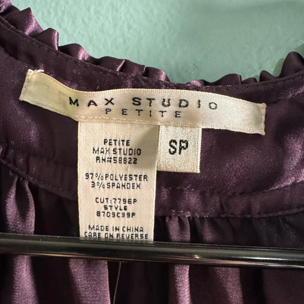 Max Studio Purple Ruffle Tank Top - Picture 2 of 5